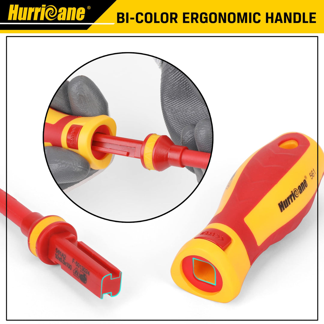 HURRICANE 1000V Insulated Electrician Screwdriver Set, 