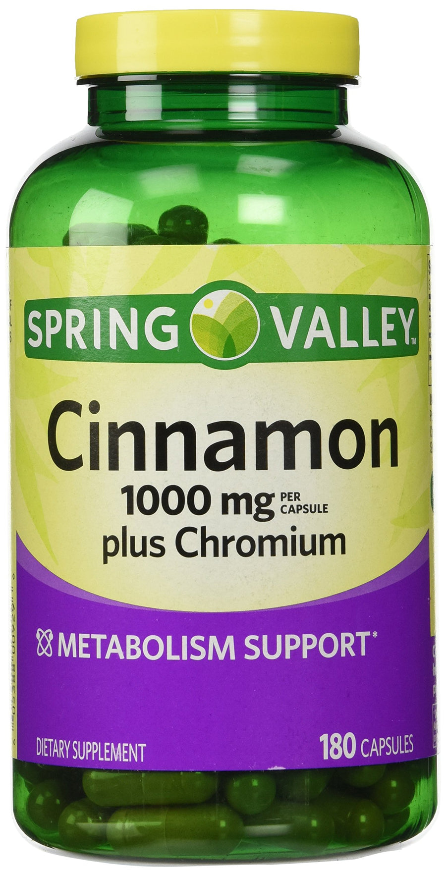 Spring Valley Cinnamon 1000mg Plus Chromium, 180 Capsul