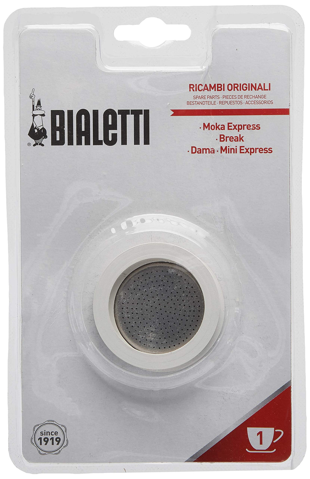 Packing 3 gaskets and 1 filter for aluminum coffee pot 