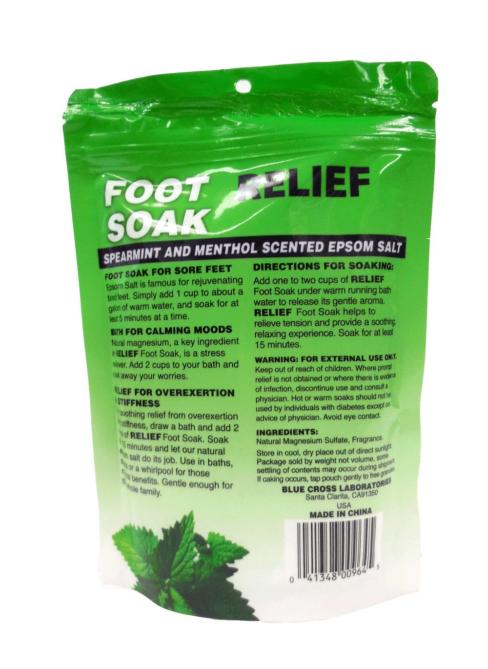 Foot Soak Spearmint and Menthol Epsom Salt 16 oz 2-Pack