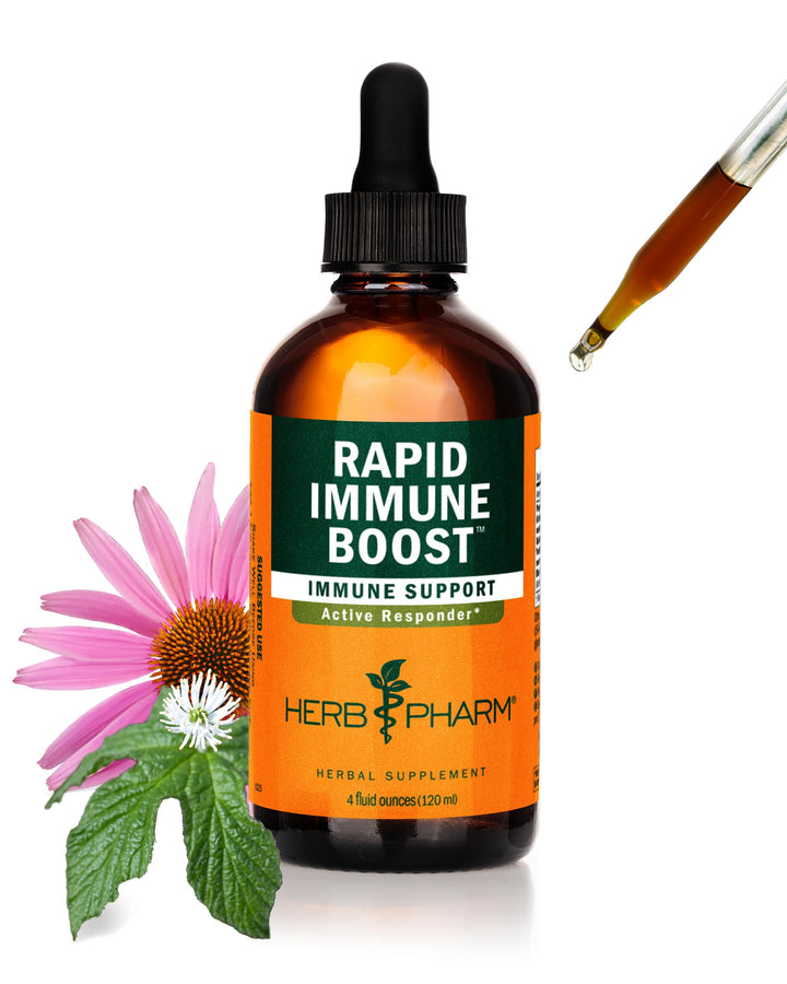 Organic Rapid Immune Boost: Fast-Absorbing Tincture for Adults, Echinacea Tincture with Goldenseal, Ginger Extract &amp; Elderberry, Immune Support Supplement &amp; Wellness Aid, 4 Oz