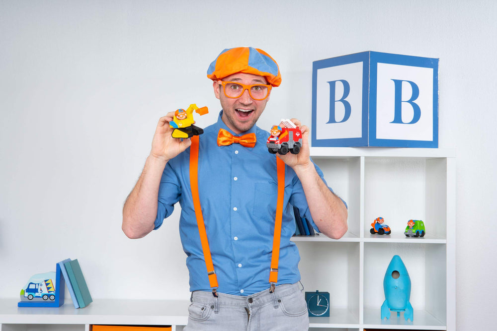 Mini Vehicles, Including Excavator and Fire Truck, Each with a Character Toy Figure Seated Inside - Zoom Around The Room for Free-Wheeling Fun - Perfect for Young Children