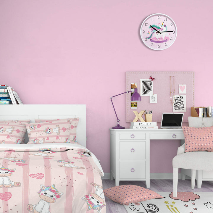 - Beautiful Unicorn Wall Clock for Girls Bedroom Decoration. Silent Non Ticking Quartz Battery Operated Easy to Read. (12 inch)