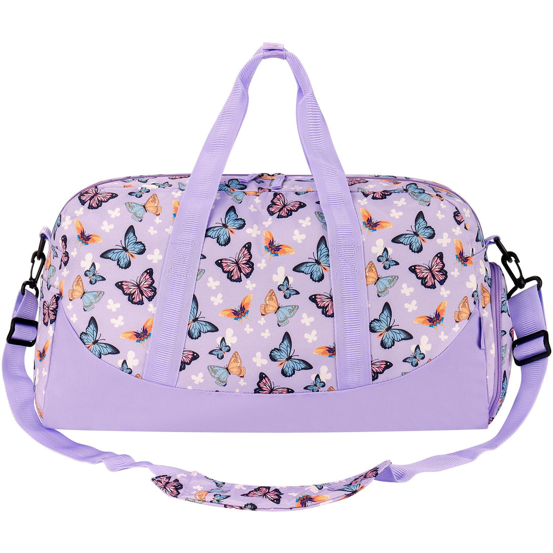 Kids Duffle Bag Girls Mermaid Duffle Bag for Kids Little Girls Overnight Bag for Kids Duffel Bags Weekender Travel Bag for Girls Sleepover Bag for Kids Toddler Gym Dance Bag Gift Purple