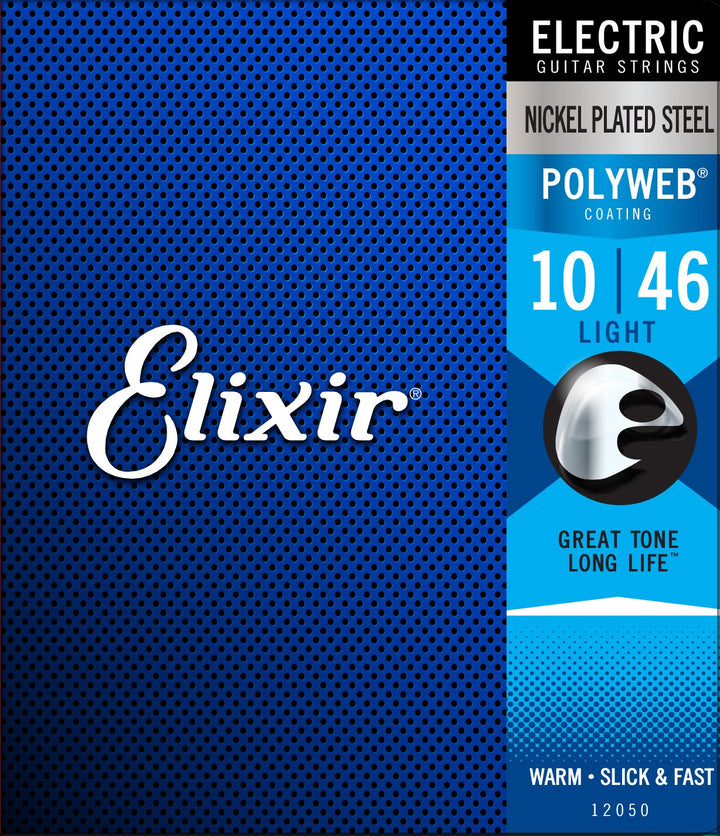 Strings, Electric Guitar Strings, Nickel Plated Steel with POLYWEB Coating, Longest-Lasting Warm Tone with Comfortable Feel, 6 String Set, Light 10-46