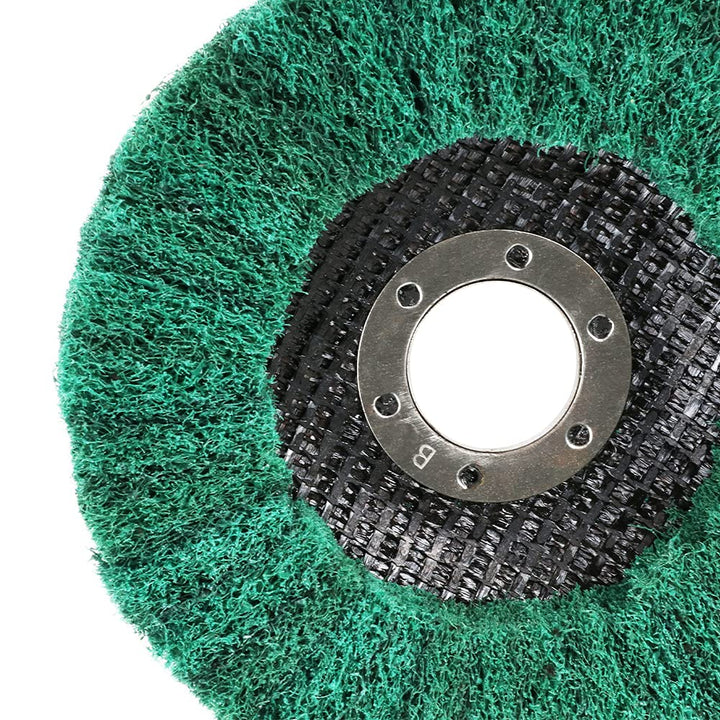 5Pcs Nylon Fiber Flap Disc Polishing Grinding Wheel, 4.5 x 7/8 Inch Scouring Pad Buffing Wheel for Angle Grinder, Polishing Tools (Grit 180)