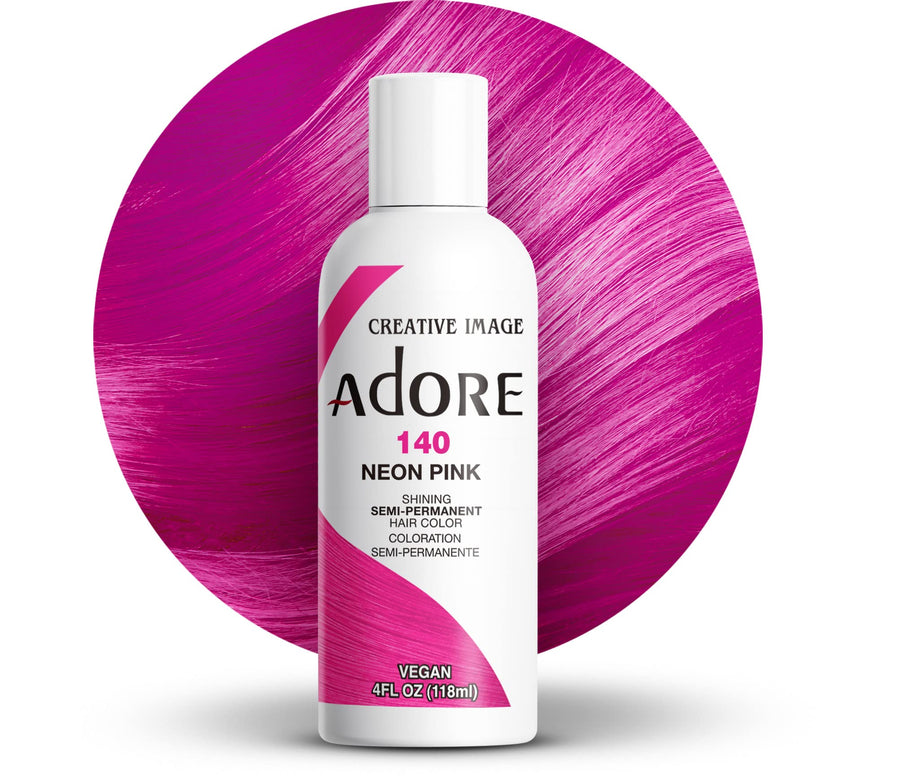 Semi-Permanent Haircolor #140 Neon Pink 4 Ounce (118ml) (3 Pack)