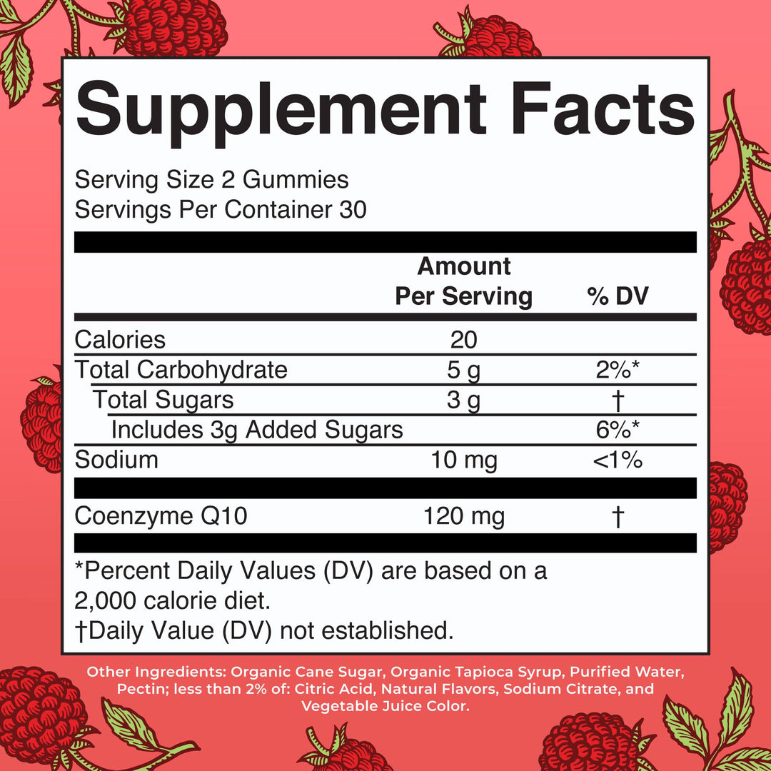 CoQ10 Gummies by MaryRuth&#39;s | Coenzyme Q10 | Gummy Supplements for Heart Health &amp; Cellular Health | Antioxidant | CoQ10 120 mg | Vegan | Non-GMO | Gluten Free | 60 Count | 1 Month Supply