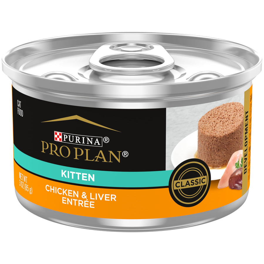 Pate, High Protein Wet Kitten Food, DEVELOPMENT Chicken & Liver Entree - (Pack of 24) 3 oz. Pull-Top Cans