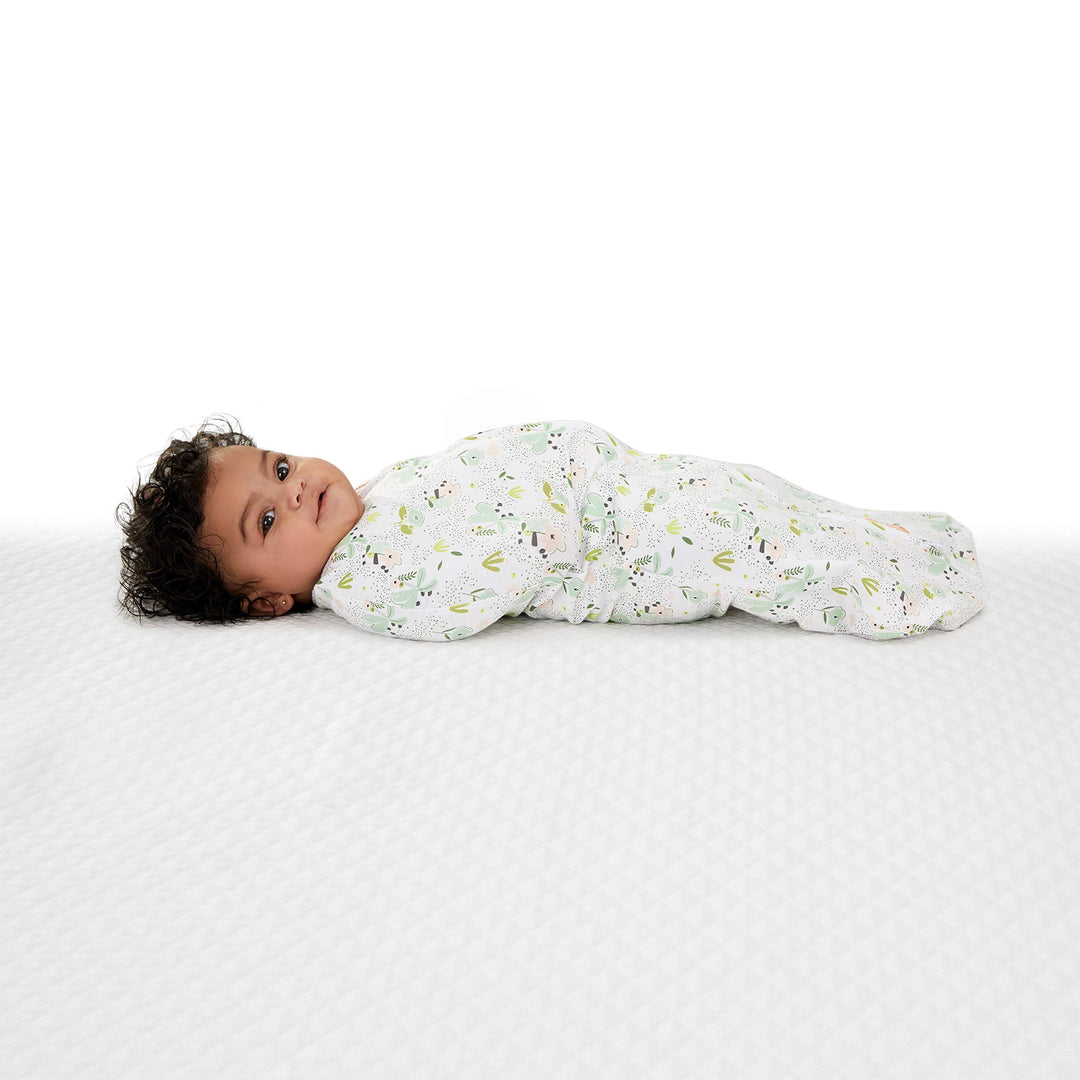 by Ingenuity Compression Swaddle Pod, Two-Way Zipper for Easy Changes, Improves Sleep &amp; Calms Startle Reflex, 3-6 Months, 2-Pack - Peekaboo Panda