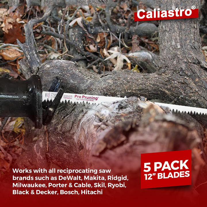 12-Inch Wood Pruning Saw Blades for Reciprocating/Sawzall Saws - 5 Pack