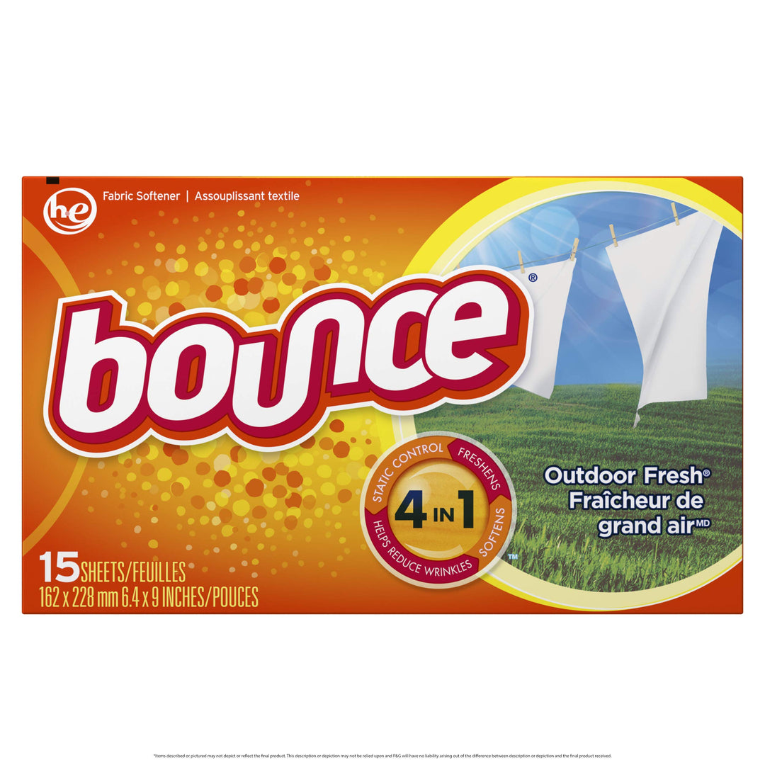 Bounce Outdoor Fresh Scented Fabric Softener Dryer Shee