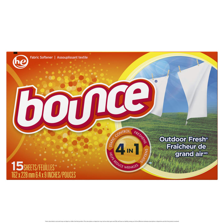 Bounce Outdoor Fresh Scented Fabric Softener Dryer Shee