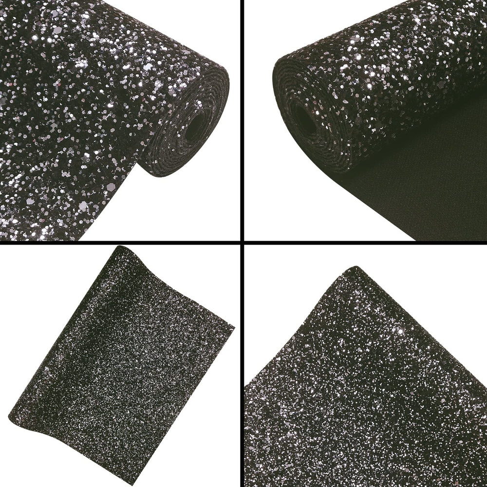 Sparkly Mint Green Chunky Glitter Faux Leather Roll 12 x 52 inch Shiny Mixed Color Spring Fabric for Princess Bows Crafts (17067#8)