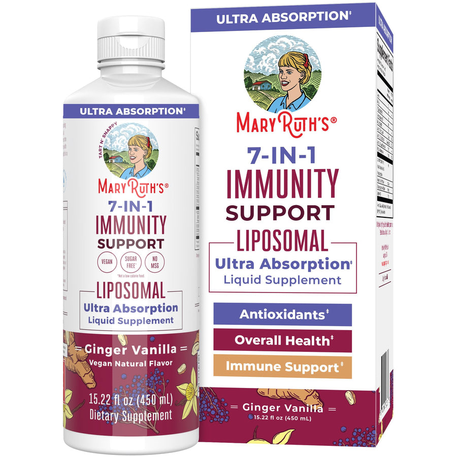 7 in 1 Immunity Liposomal | Elderberry Liquid with Vitamin C | Liquid Vitamins | Immune Support Supplement | Elderberry with Zinc and Vitamin C | Vegan| Gluten Free | 30 Servings