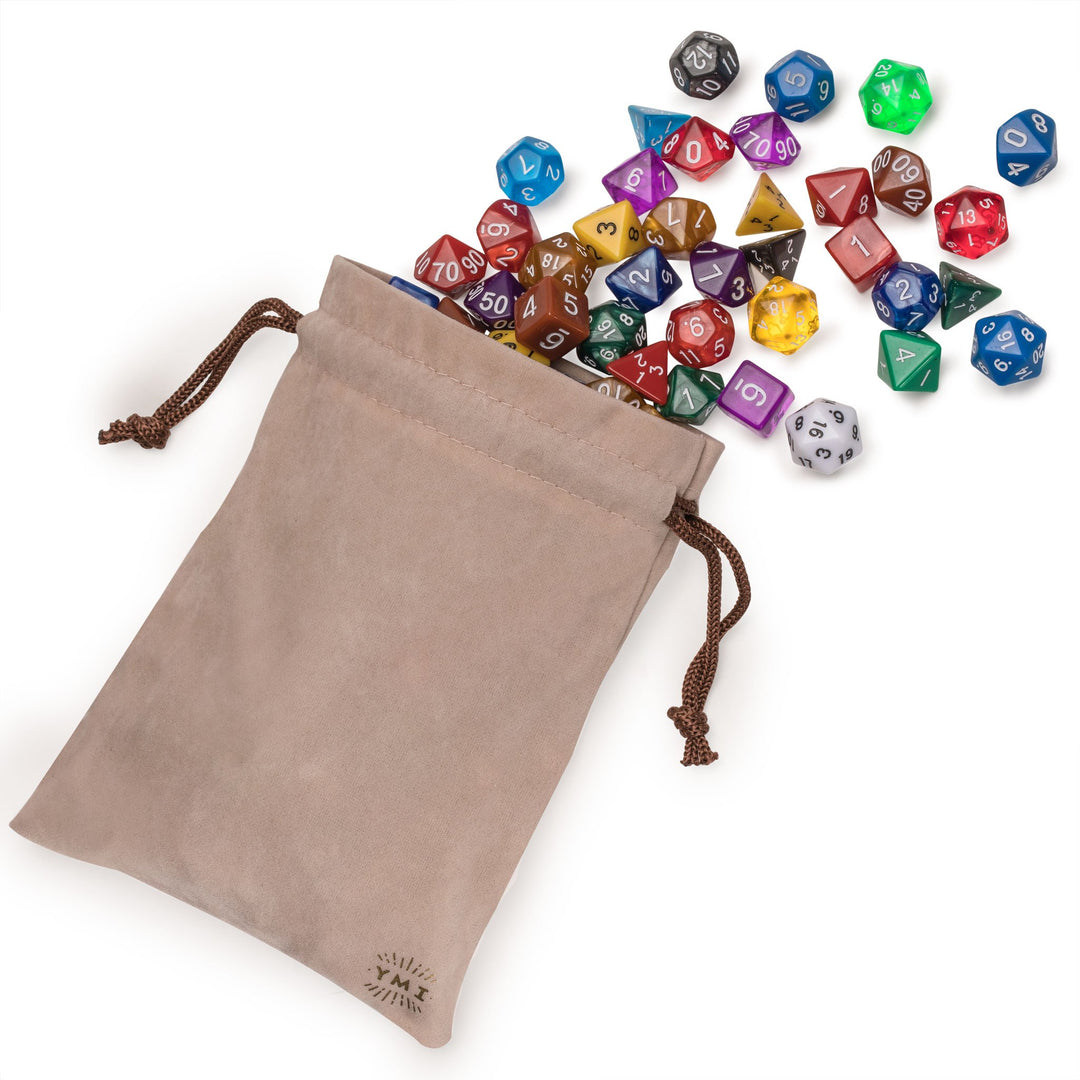 Polyhedral Dice - Set of 126 Multi-Colored Dice for Role Playing Games (RPG), DND, MTG, and Other Dice Games