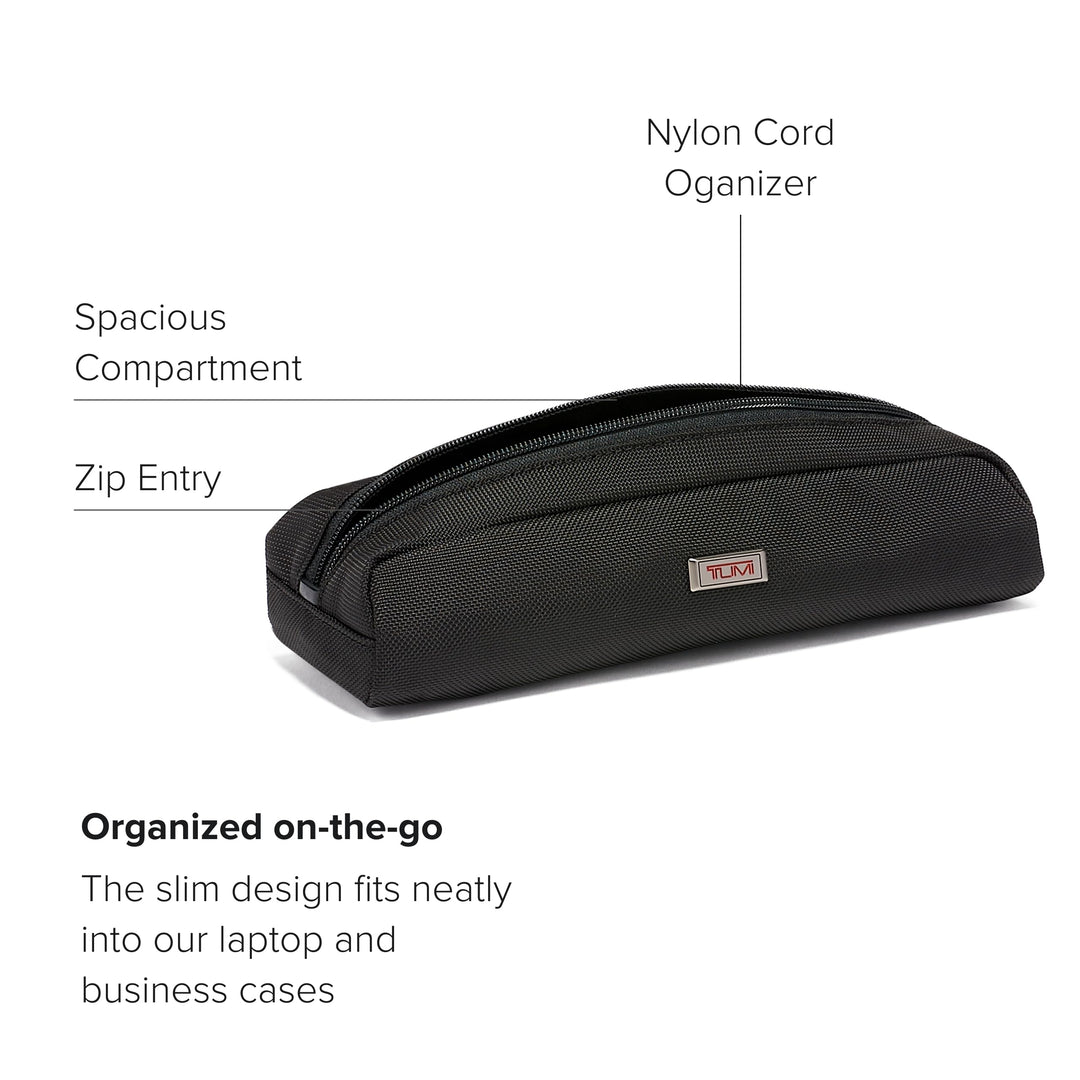 - Alpha Electronic Cord Pouch - Travel Tech Pouch Organizer for Cord, Cable, Charger &amp; Accessories - Zip Entry - Black