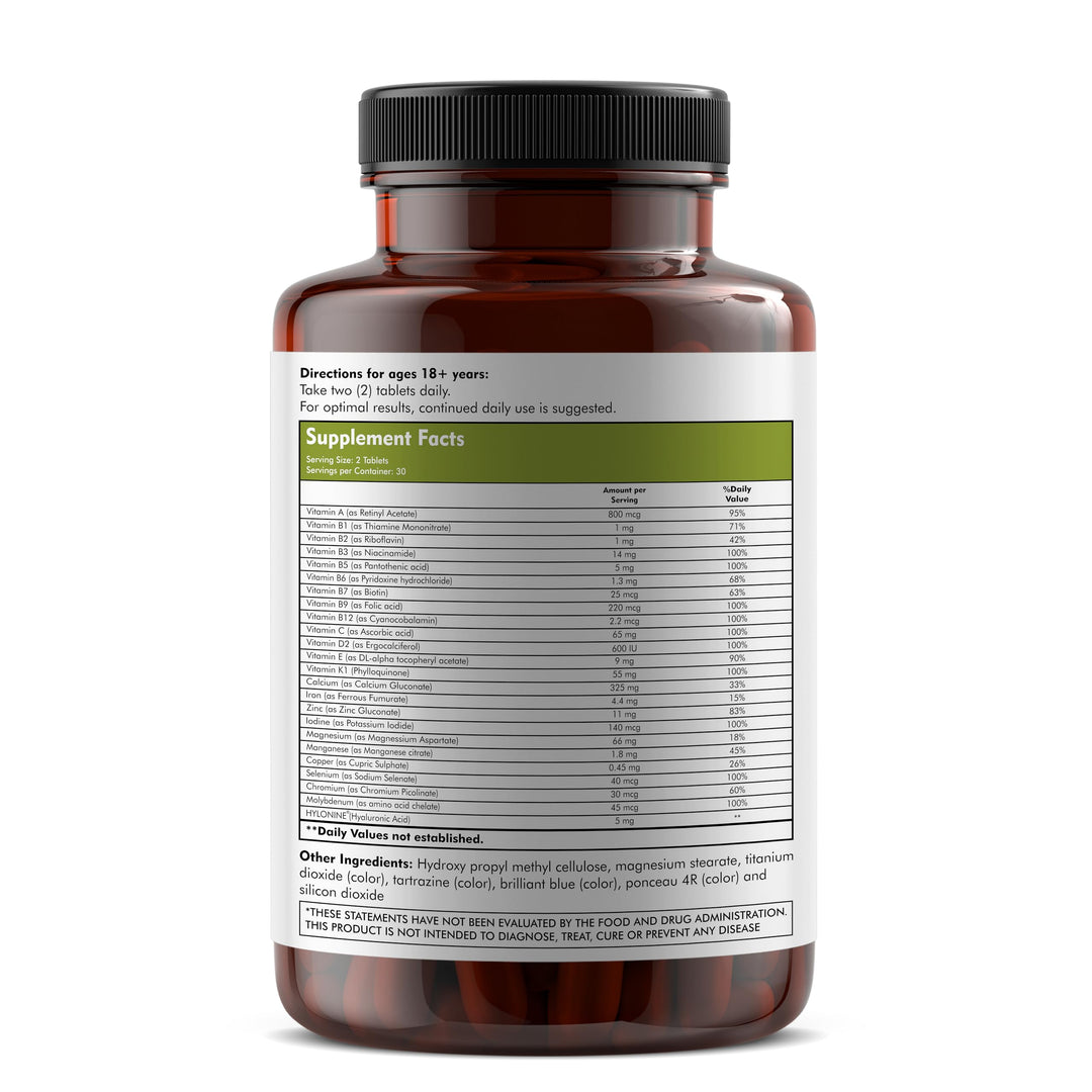 MEIBOTAN Multivitamin Tablets for Men and Women with Zi