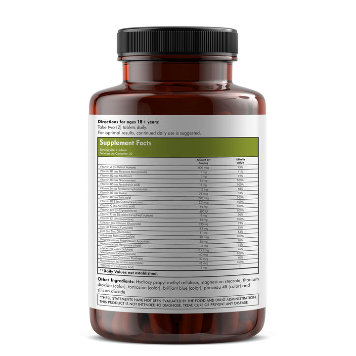 MEIBOTAN Multivitamin Tablets for Men and Women with Zi