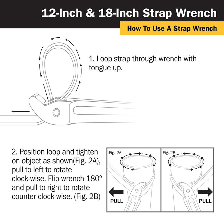 Titan 21315 12-Inch Strap Wrench, 12 Handle