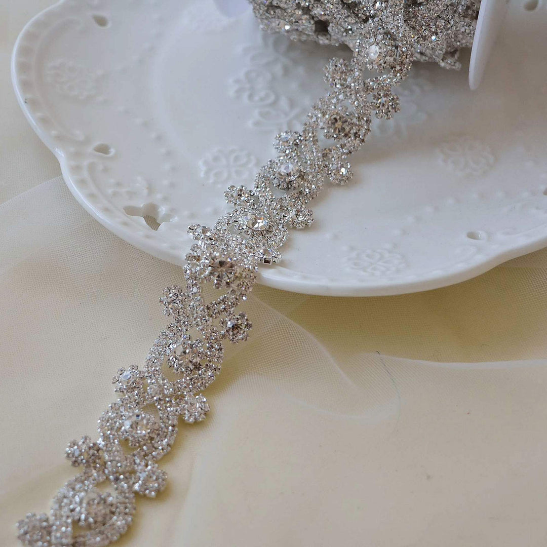 Sparkling Crystal Sash Belt Trimming Rhinestone Appliqu