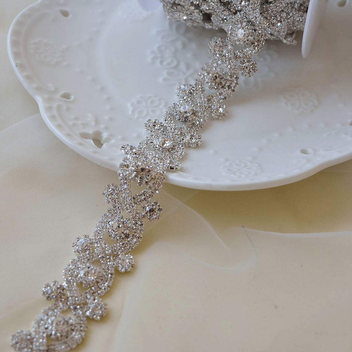 Sparkling Crystal Sash Belt Trimming Rhinestone Appliqu