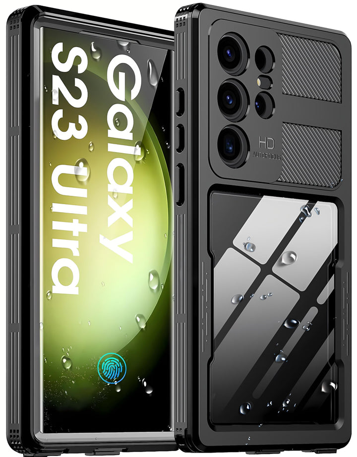 for Galaxy A12 Waterproof Case with Built-in Screen Protector Dustproof Shockproof Drop Proof Heavy Duty Phone Case, Rugged Full Body Underwater Protective Cover for Samsung Galaxy A12 Black