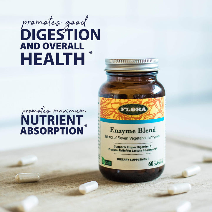 Flora - Enzyme Blend of Seven Vegetarian Enzymes, Suppo