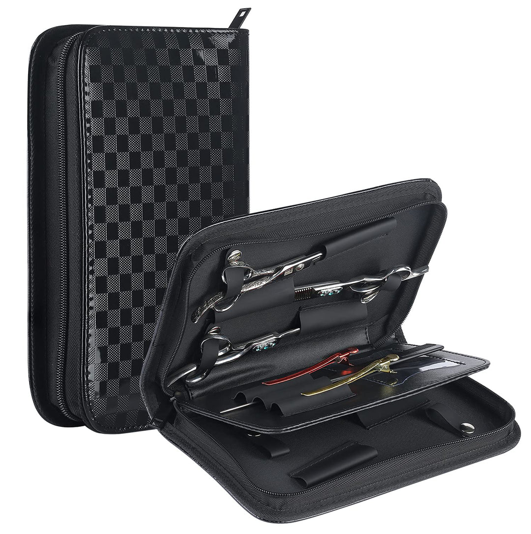Large Hair Stylist Scissor Holder Pouch Cases for Hairdressers, Salon Tools Holster Bag, Pu Leather