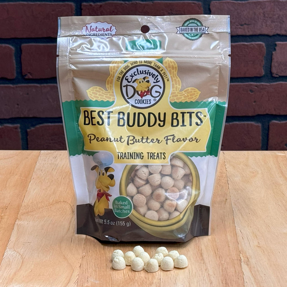 Best Buddy Bits Training Treats for Dogs and Puppies - All Natural, Baked in The USA, Ideal for Training & Agility, No Animal Byproducts - Peanut Butter Flavor, 5.5oz Resealable Bag
