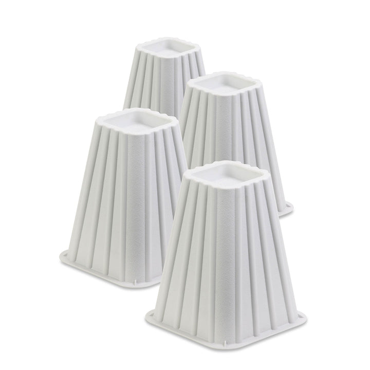 STO-01006 Stackable Bed Risers, 4-Pack, White 300 lbs