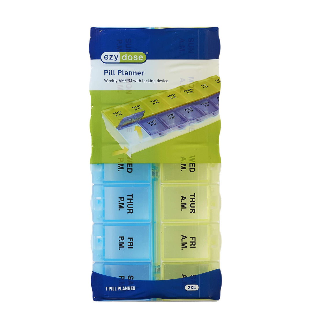 Apothecary Products Ezy Dose Weekly Am/pm Locking Pill Planner, 0.391 Pound