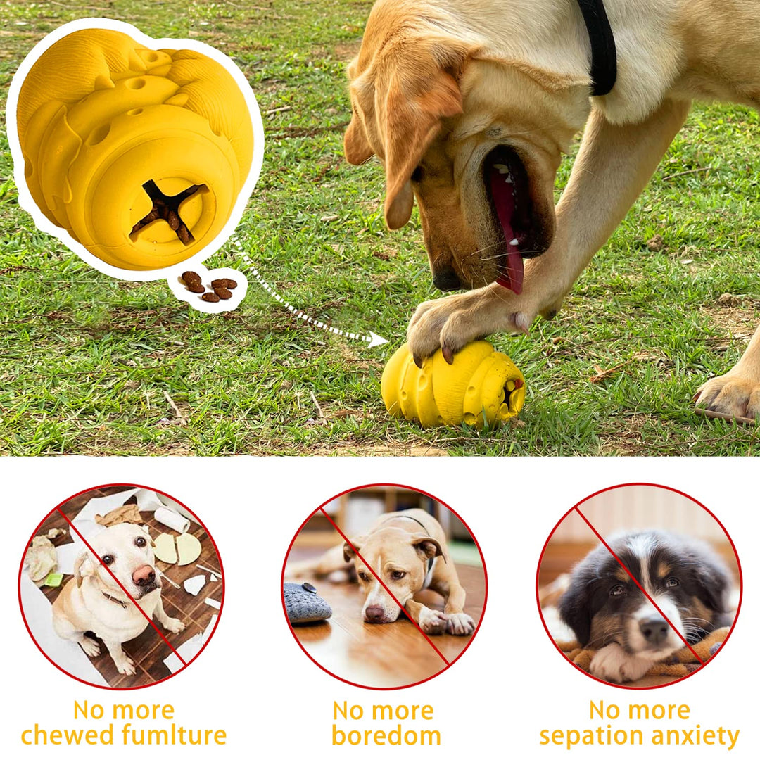 Dog Interactive Toys Indestructible Dog Toys Food Dispensing Treat Dispenser Dogs Puzzles Feeder Slow Feeding for Large/Medium/Small Aggressive Chewers Breeds