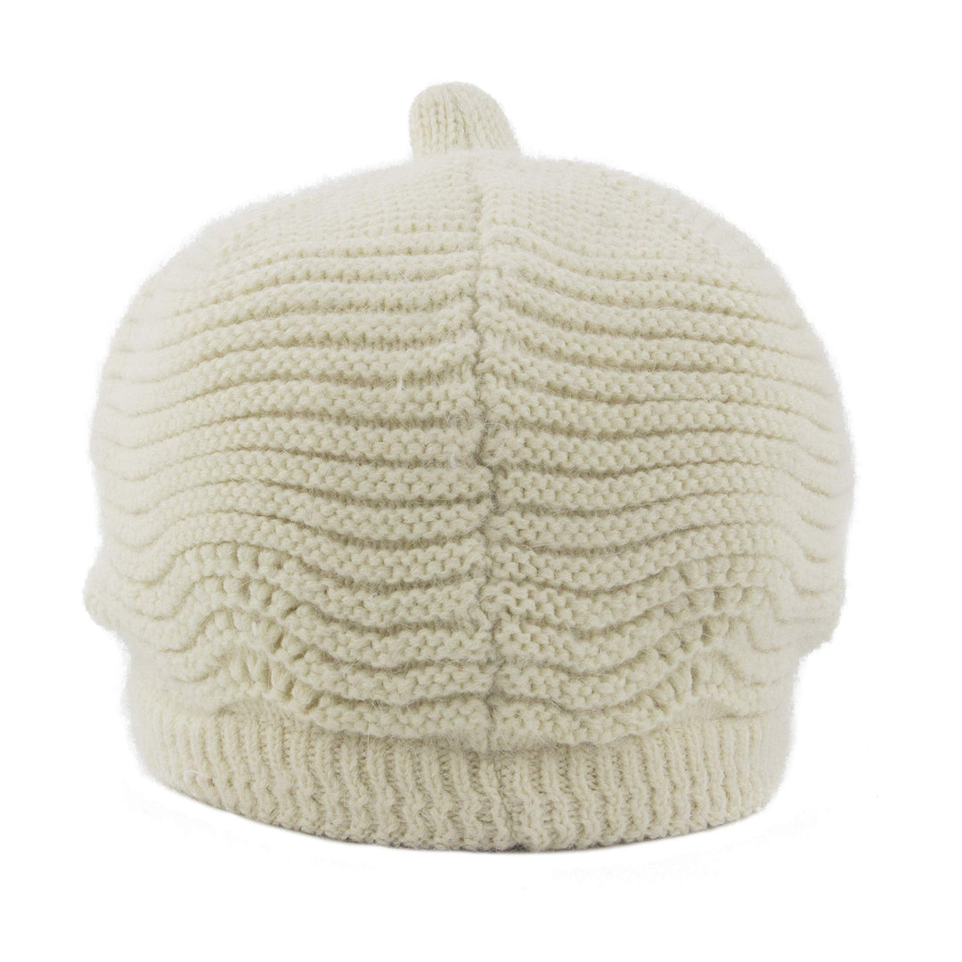 Women&#39;s Winter Hat Slouchy Cable Knit Visor Beanie Crochet Newsboy Beret Hats Warm Snow Ski Skull Cap with Brim Beige