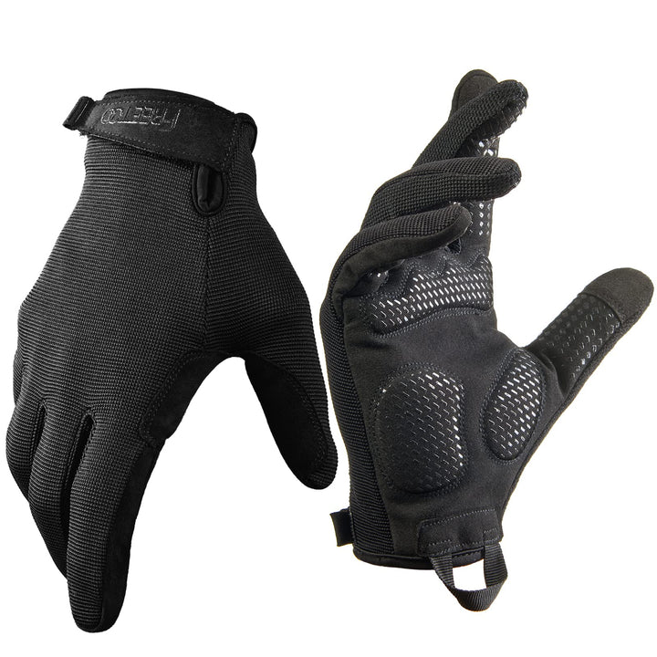 Full Finger Workout Gloves for Men, [Extra Grip] [Foam Padded] Weightlifting Gym Gloves Breathable Exercise Sports Gloves Lightweight (Male)-XL