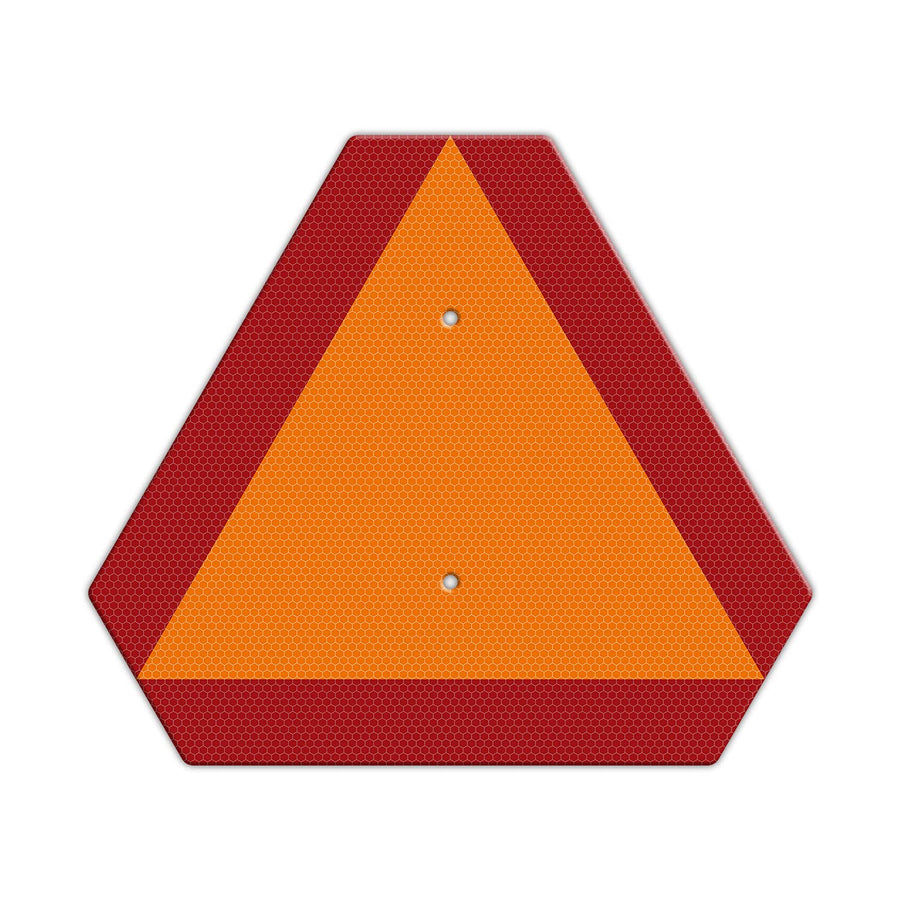 Slow Moving Vehicle Sign Triangle Sign with Reflector, Farm Triangle Safety Sign, SMV Sign, 14 x16 Engineering Grade Reflective Aluminum Golf Cart Accessories, Up to 7 Years Outdoor (Orange)