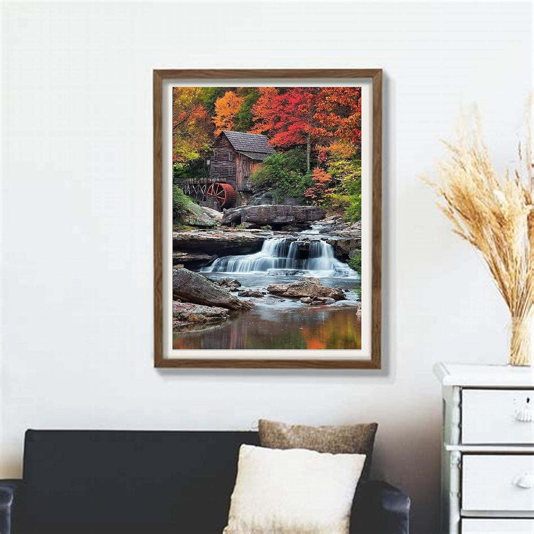 5D DIY Diamond Painting Kits for Adults Kids Waterfall Full Drill Embroidery Cross Stitch Crystal Rhinestone Paintings Pictures Arts Wall Decor Painting Dots Kits 15.7X11.8 in