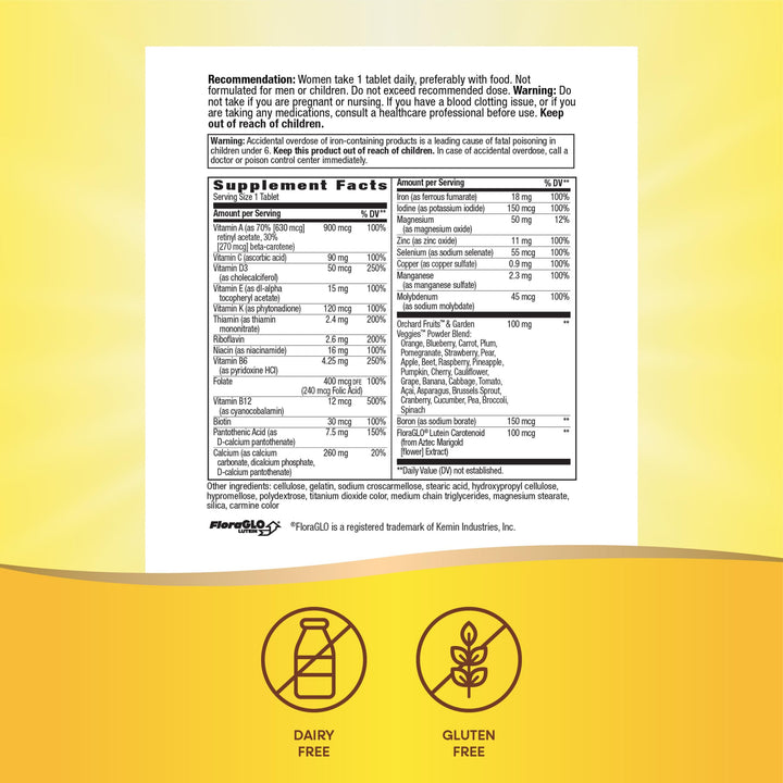 Nature&#39;s Way Alive Daily Complete Multivitamin for Women, Supports Energy Metabolism, Hair, Skin &amp; Nails*, B-Vitamins, 130 Tablets (Packaging May Vary)