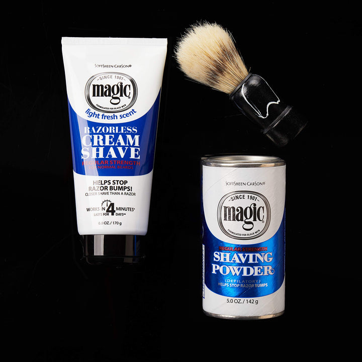 Magic Razorless Shaving Cream, Hair Removal Cream for Body Hair, Regular Strength Depilatory Cream, Works in 4 Minutes for Normal Hair, 2 Count