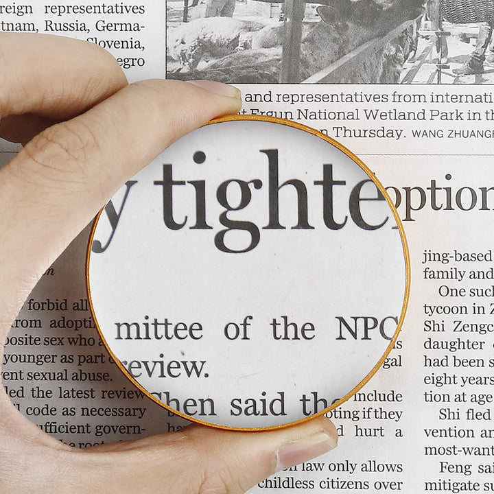 6X Paperweight Mirror Round Shape Hd Magnifying Magnifying Glass Dome Genuine Glass Paperweight Map Magnifying Glass and Reading Aid (No Handle)