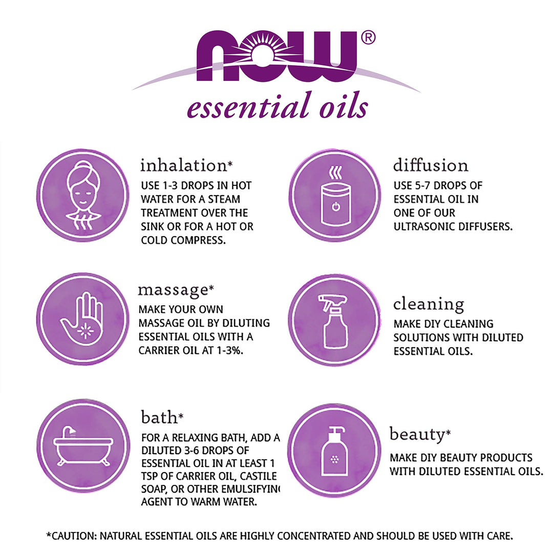 NOW Essential Oils, Lemongrass Oil, Uplifting Aromather