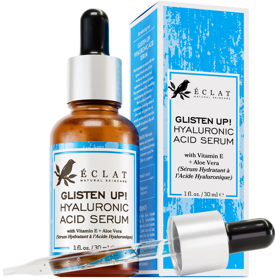 * Hyaluronic Acid Face Serum - 2.5% Pure Hyaluronic Serum + 3% B5, Anti Wrinkle + Anti Aging Serum for Face with Vitamin C & E, Aloe - Antiaging Hydrating Serum, Hylunaric Acid Serum