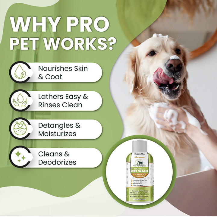 Oatmeal Dog Shampoo &amp; Conditioner 17oz [USA] 5 in 1 Plant-Based Organic Sulfate-Free Soap-Free-Tearless Moisturizer for Dandruff Allergies &amp; Itchy Dry Sensitive Skin-Puppy Grooming []