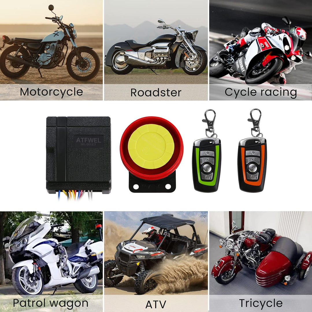 ATFWEL Waterproof Motorcycle Alarm System 12V Motorcycl