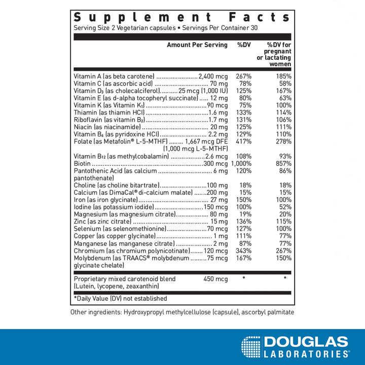 Prenatal | Essential Vitamins and Minerals to Support Maternal Health During Pregnancy* | 60 Capsules