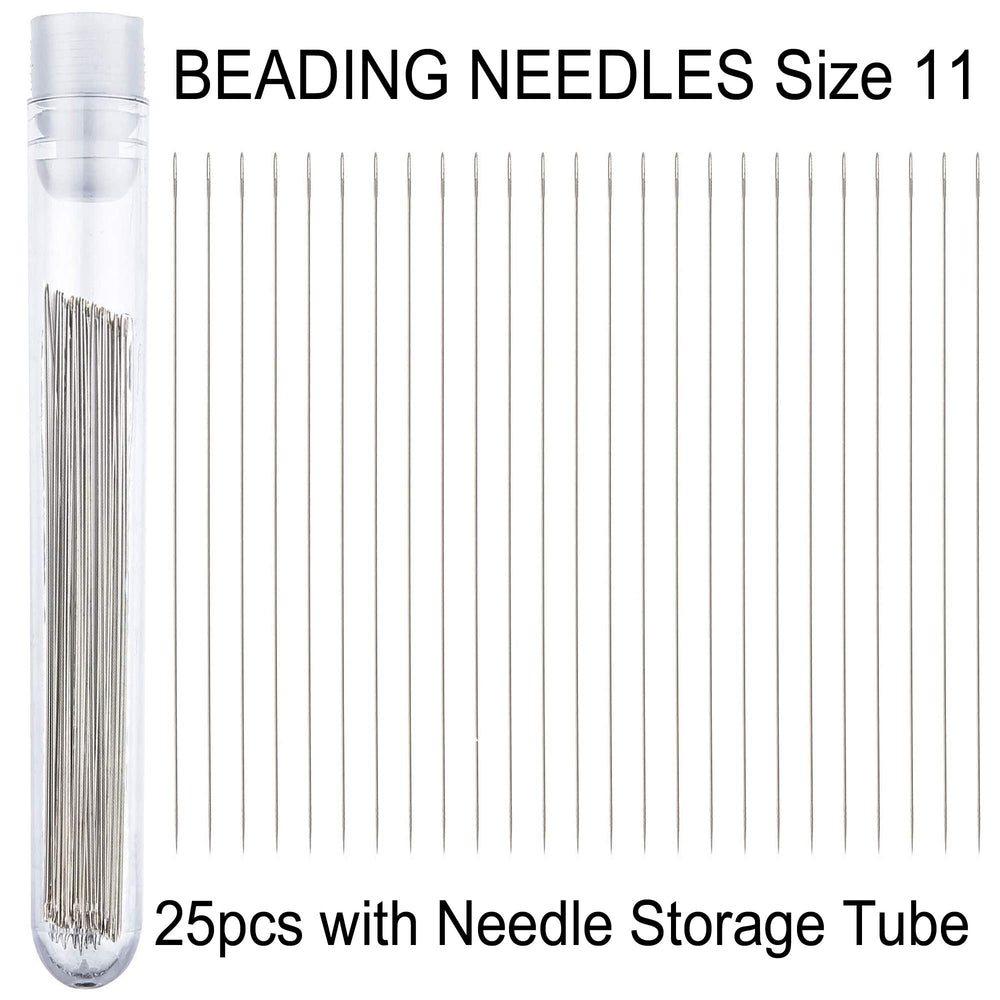 Beading Needles Size 11 (25pcs) with Needle Storage Tube