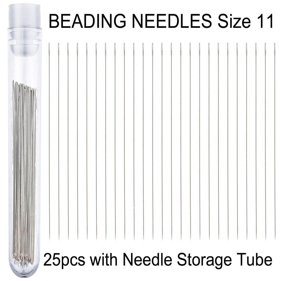 Beading Needles Size 11 (25pcs) with Needle Storage Tube