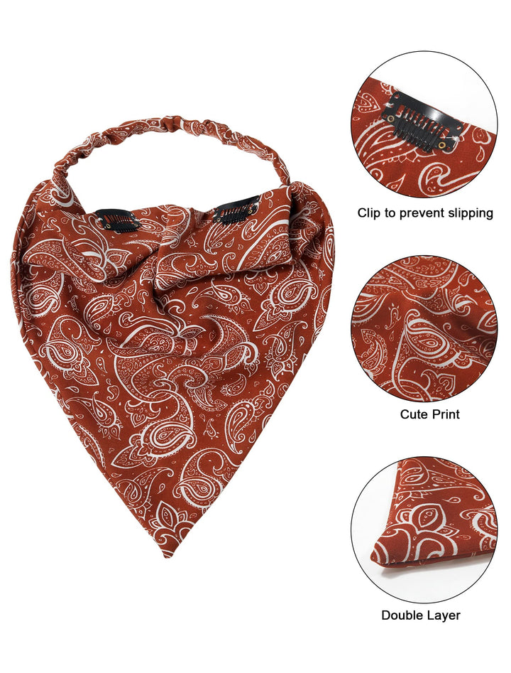 AWAYTR Floral Headband - 3PCS Chiffon Hair Bandanas Pri