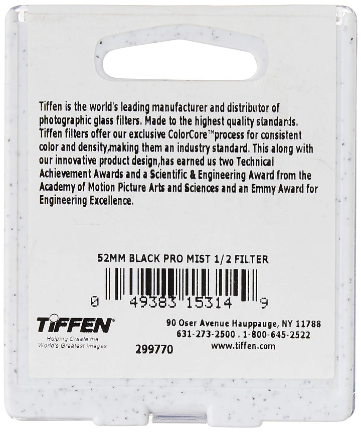 Tiffen 52BPM12 52mm Black Pro-Mist 1/2 Filter