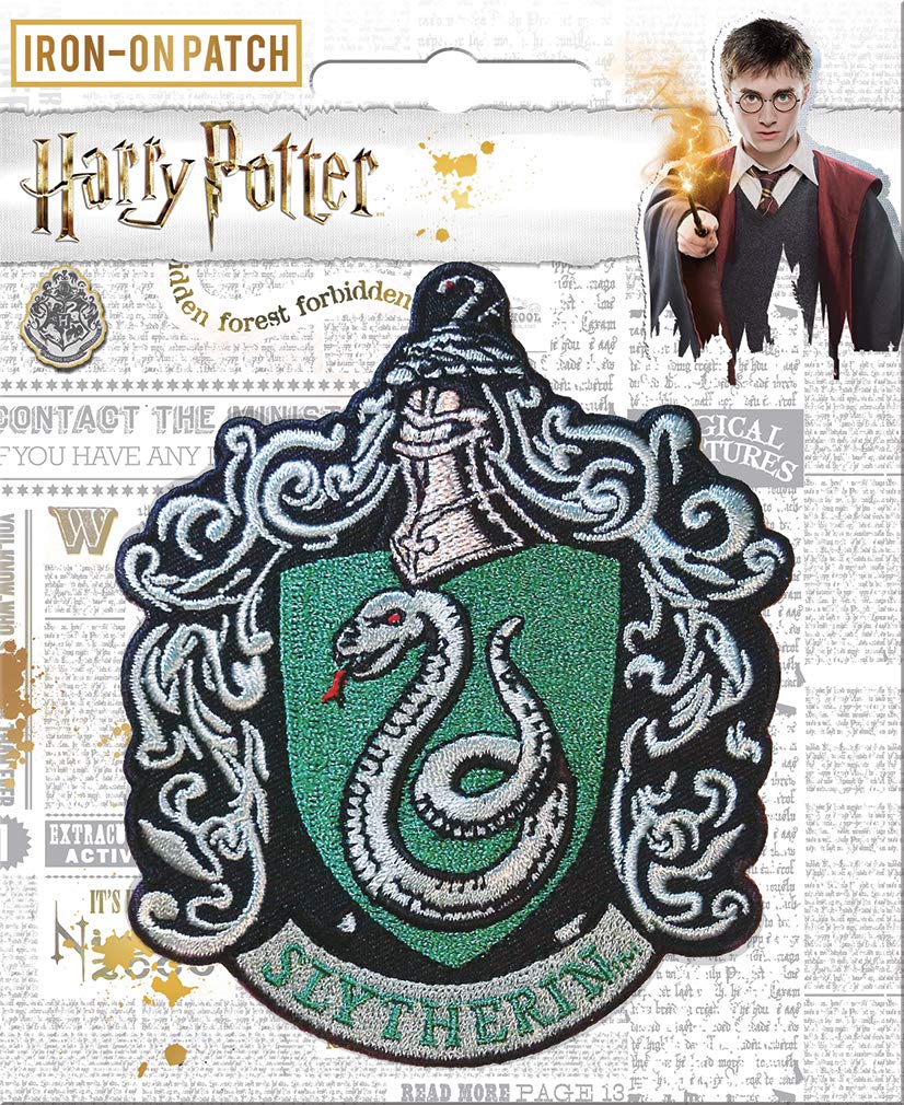 Harry Potter Patch, Slytherin Crest Patch Iron On Patches - Harry Potter Gifts &amp; Merchandise